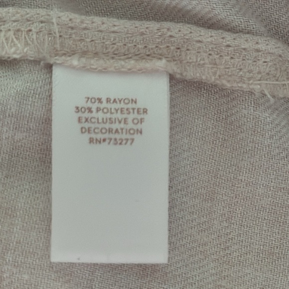 LC Lauren Conrad embroidered ballooned sleeves natural boho top blouse Sz XL - Picture 6 of 7